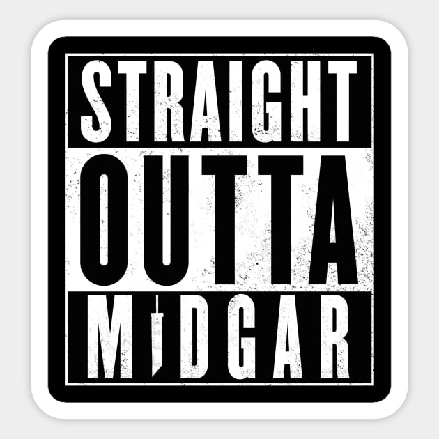 Straight outta Midgar Sticker by geekmethat